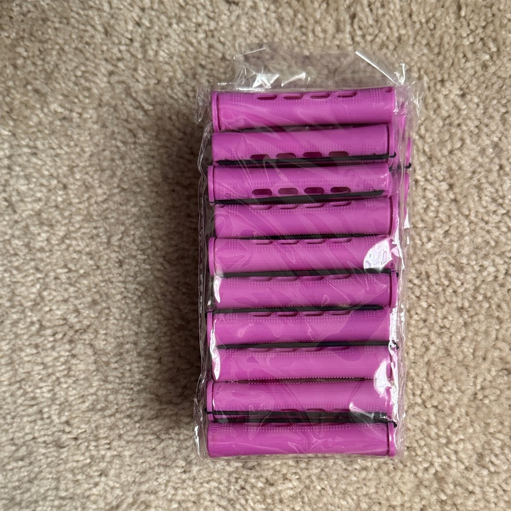 Set of Pink Hair Rollers